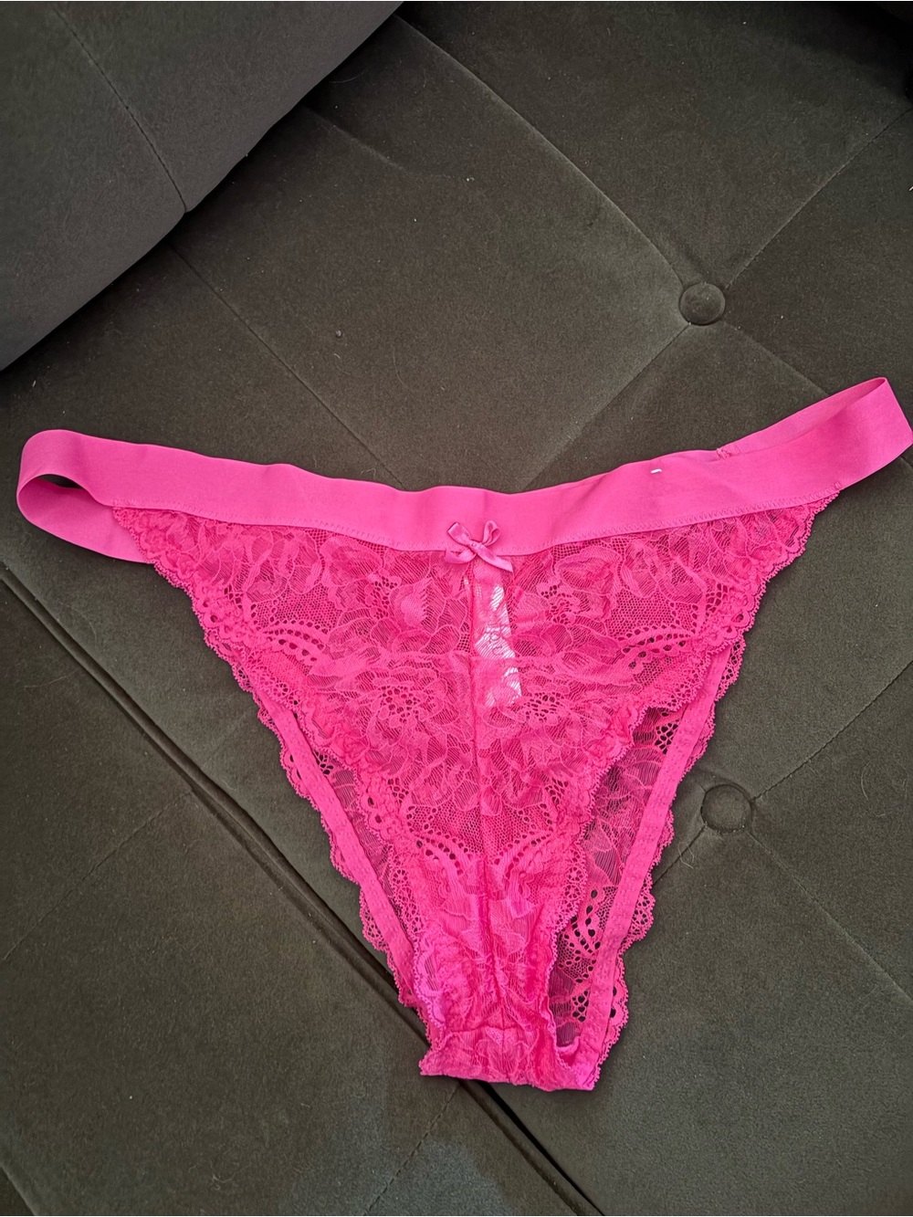 Hot Pink Lace Women's Tanga Panty